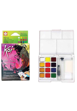 Estojo Aquarela Pastilha Xncw-12mh C/12 Koi